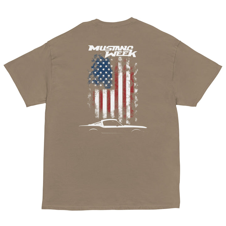 65' Stang American Flag T-Shirt - Racing Shirts