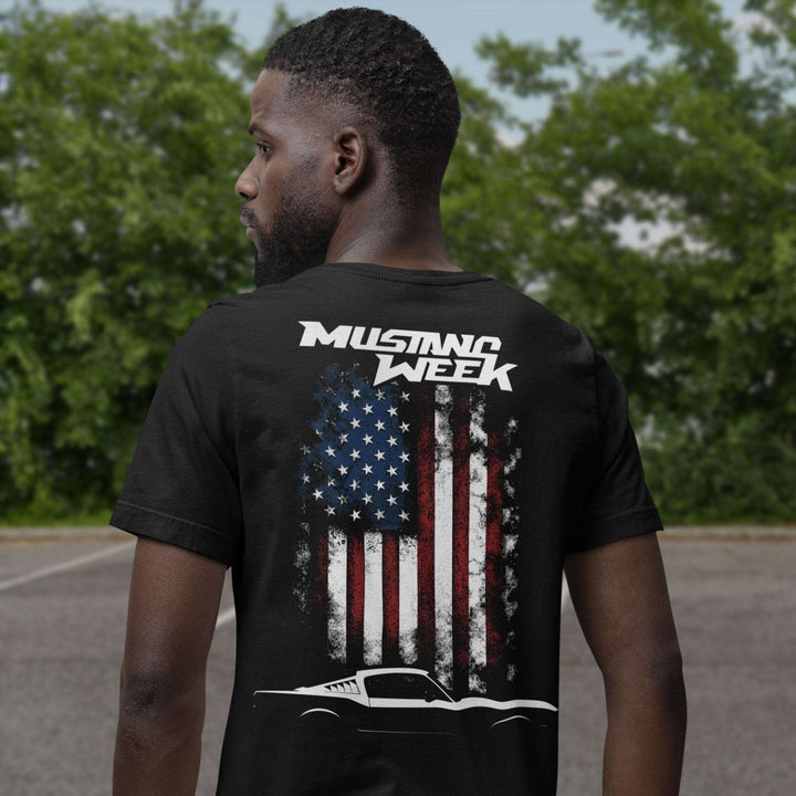 65' Stang American Flag T-Shirt - Racing Shirts