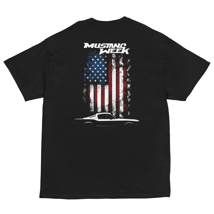 65' Stang American Flag T-Shirt - Racing Shirts