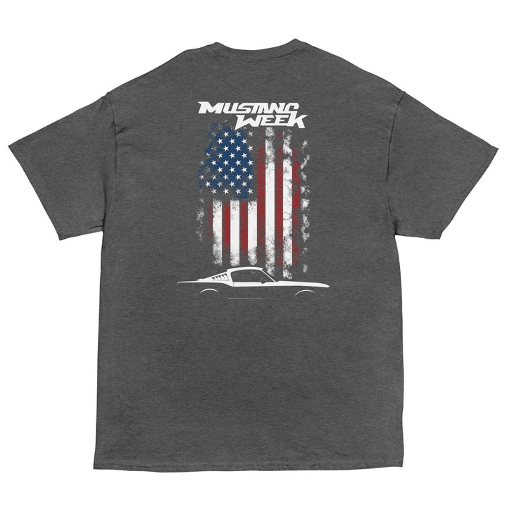 65' Stang American Flag T-Shirt - Racing Shirts
