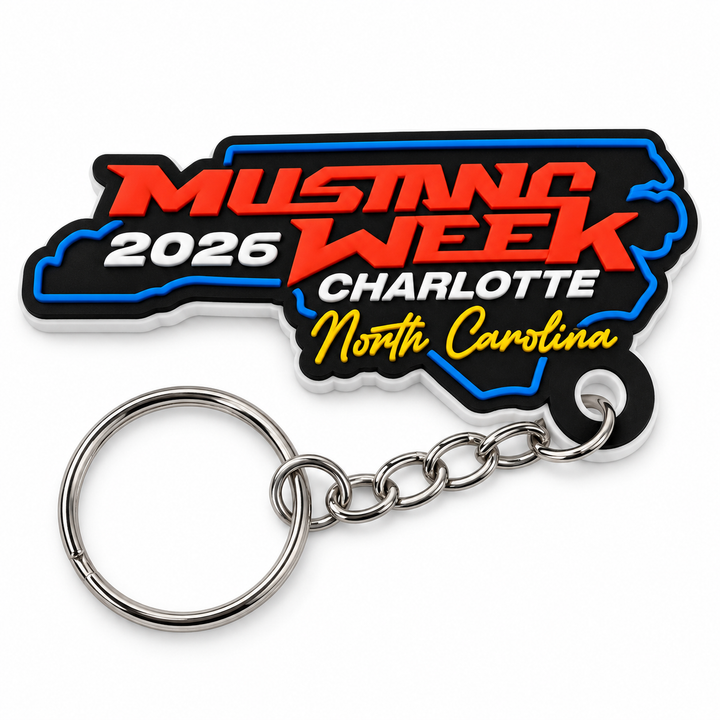 Mustang Week Charlotte 2026 Keychain