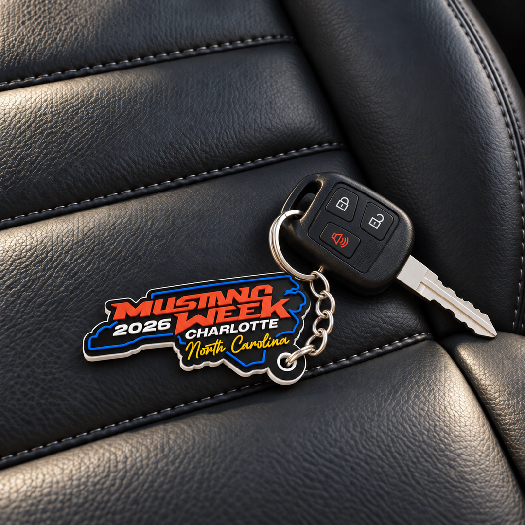 Mustang Week Charlotte 2026 Keychain