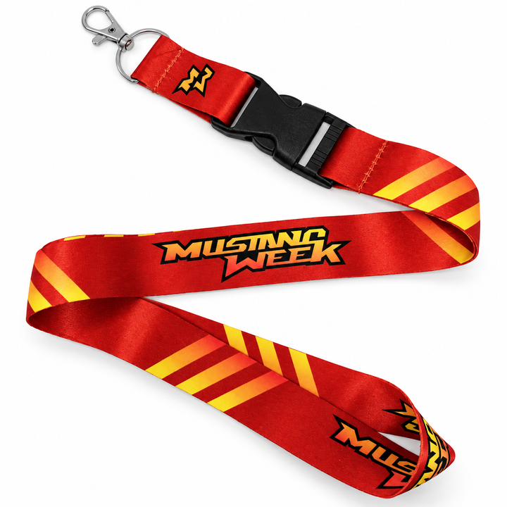 Mustang Week Red Lanyard