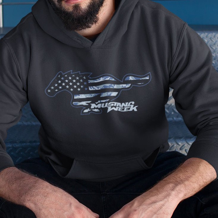 Mustang Week Camo Pony Hoodie - Racing Shirts