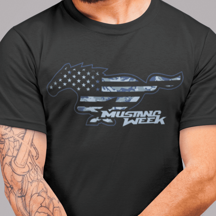 Mustang Week Camo Pony - Racing Shirts
