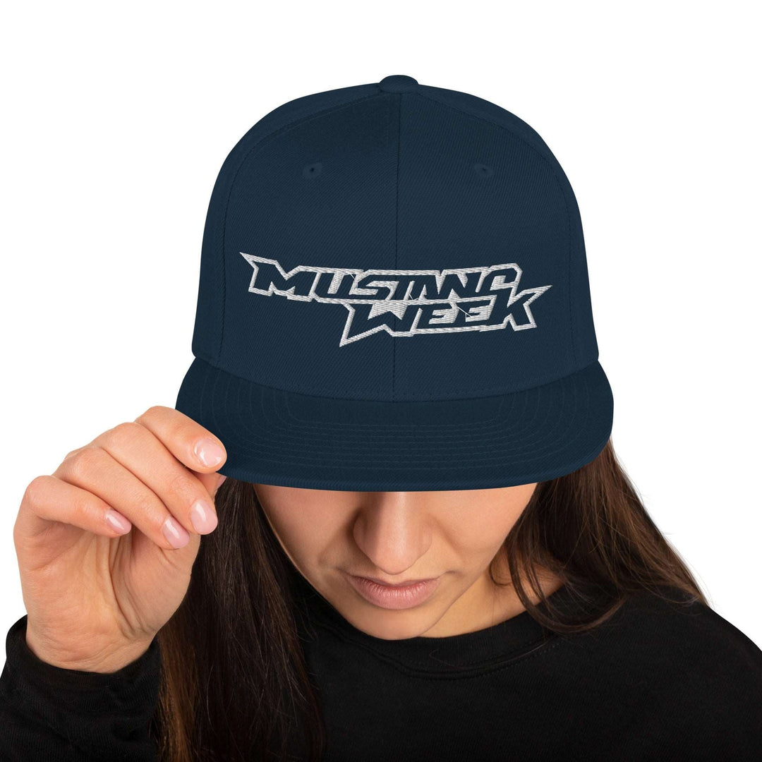 Mustang Week Outline Snapback Hat - Racing Shirts