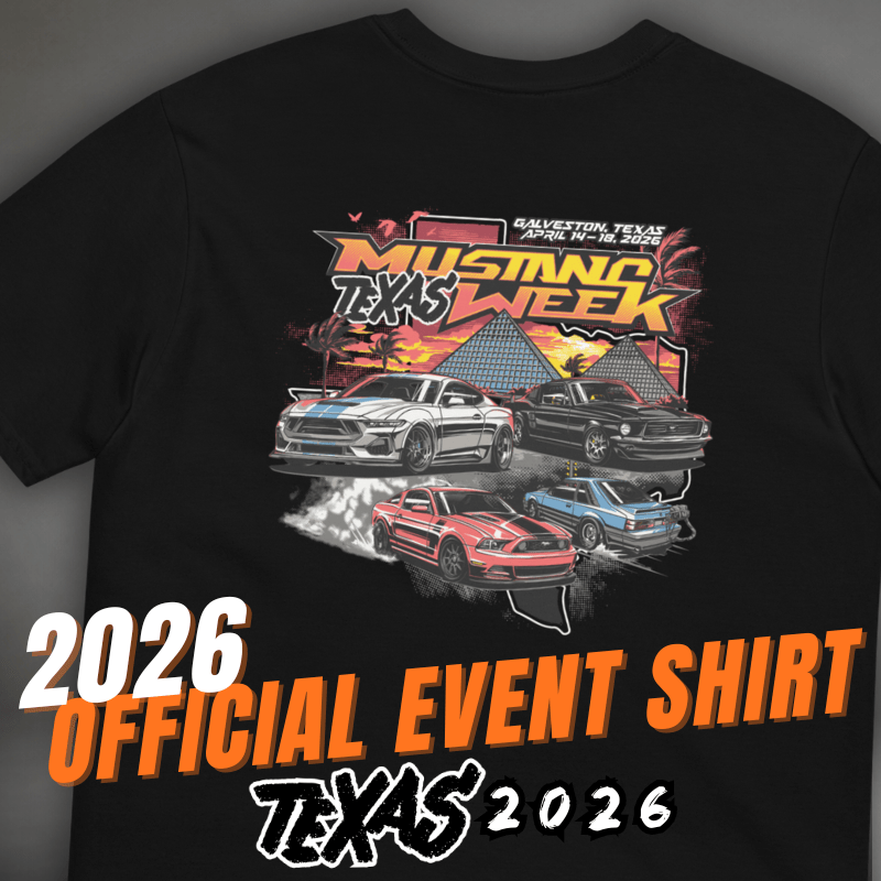 Mustang Week Texas 2026 Official Event Shirt - Racing Shirts