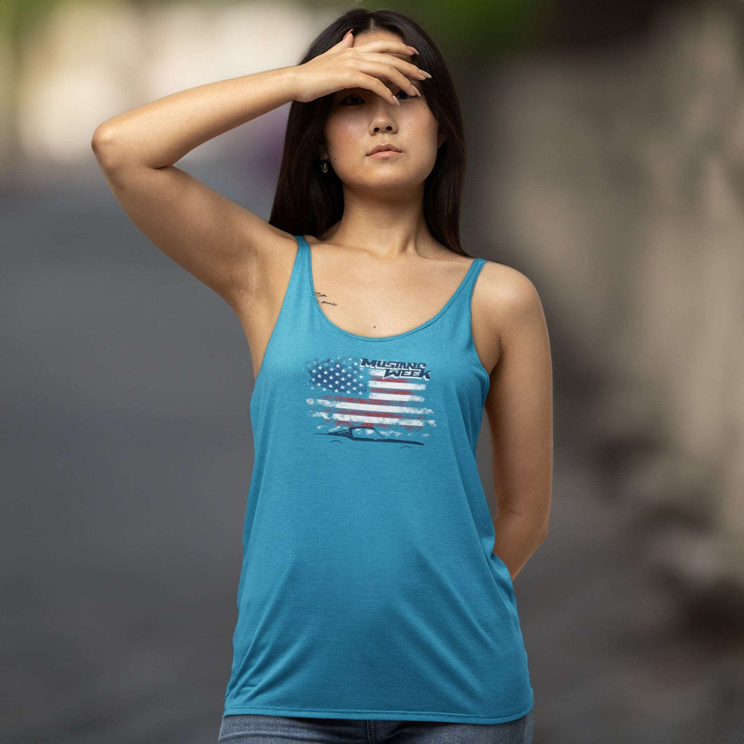 Women's 65' Stang USA Tank Top - Racing Shirts